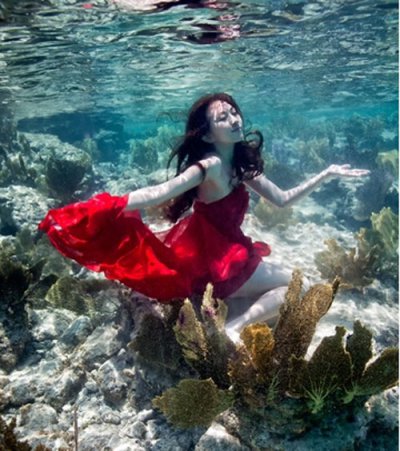 最新水下婚纱照欣赏 创意个性拍摄宛如人鱼公主