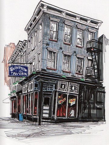 Stephen Gardner手绘酒吧和咖啡馆