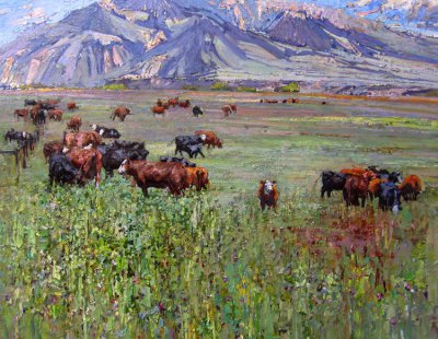 哈萨克斯坦Daud Akhriev风景油画作品欣赏