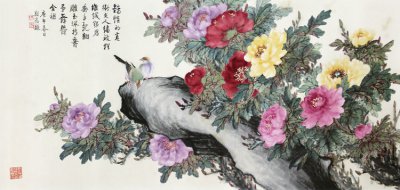 张韶石国画花鸟作品