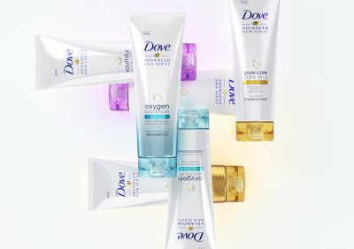Dove Advanced Hair Series护发素包装设计