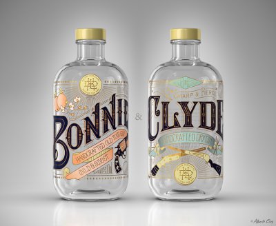 BONNIE & CLYDE琴酒包装设计