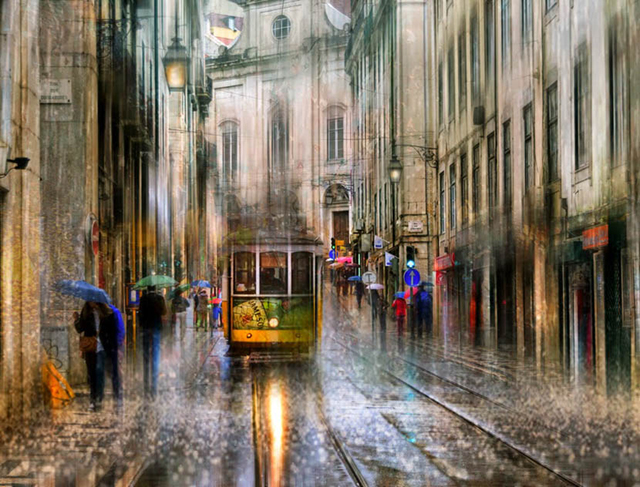 Eduard Gordeev创意摄影：宛若油画的雨中城市