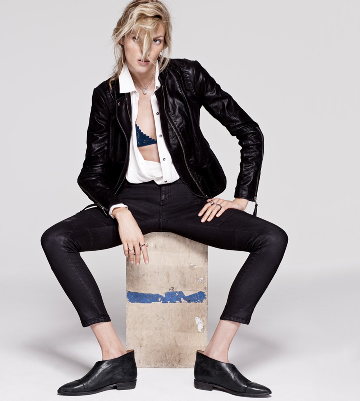 Anja Rubik（安雅·卢比可）演绎Free People 秋季夹克时尚广告