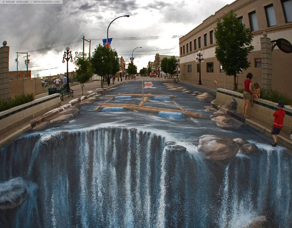 埃德加·穆勒独有的3D街头绘画艺术
