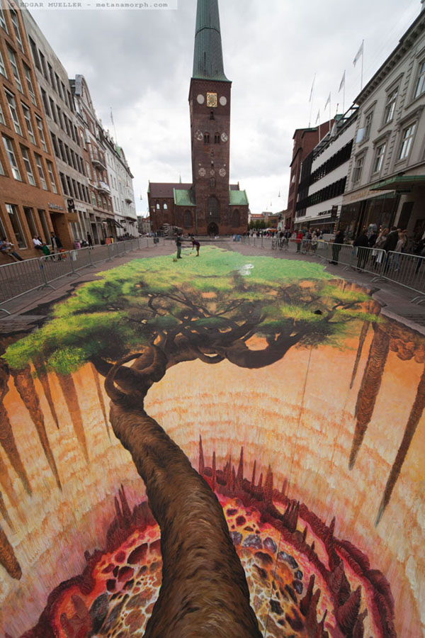 埃德加·穆勒独有的3D街头绘画艺术