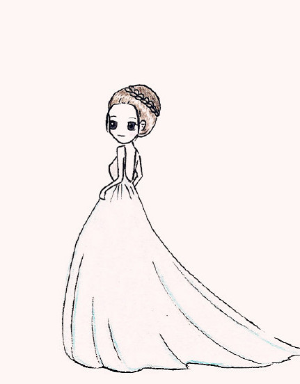 每个女孩都有个婚纱梦可爱插画设计欣赏