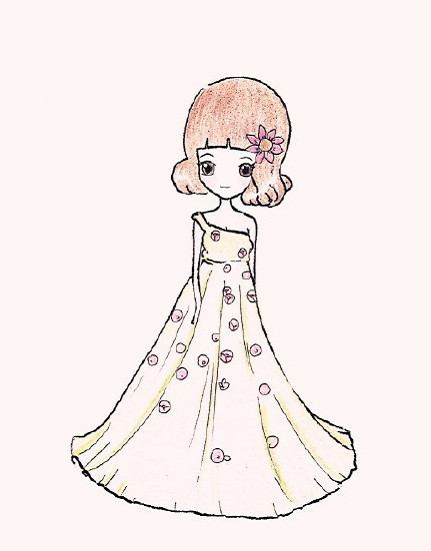 每个女孩都有个婚纱梦可爱插画设计欣赏