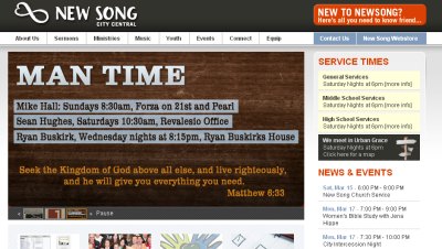 50个最佳教会网站设计欣赏一