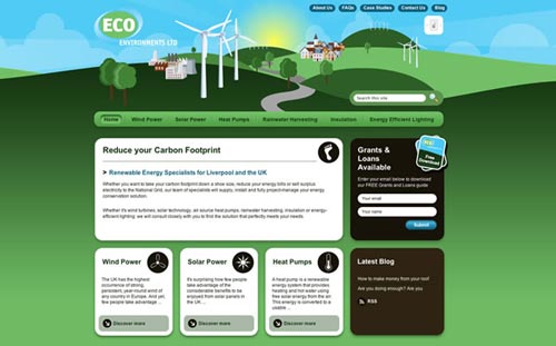 55个漂亮的绿色主题的网站设计欣赏