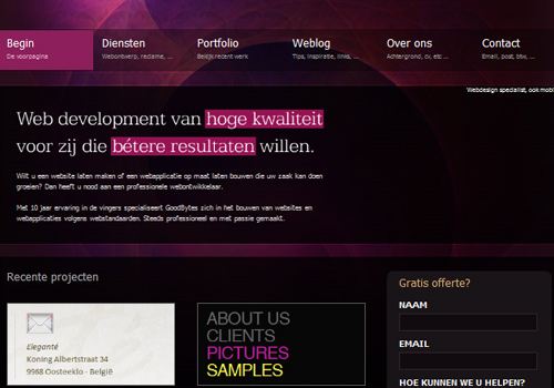网页设计灵感：33个漂亮的紫色网站欣赏