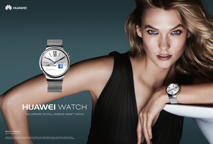 超模Karlie Kloss 代言华为智能手表Huawei Watch唯美大片