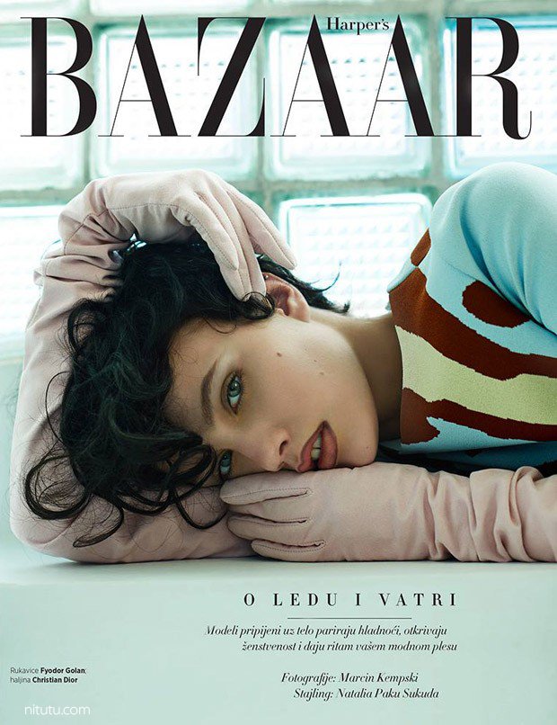 Julie for Harper’s Bazaar Serbia（塞尔维亚）by Marcin Kempski