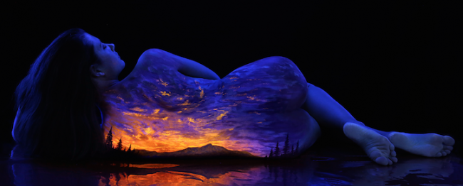 摄影师John Poppleton 荧光人体彩绘摄影