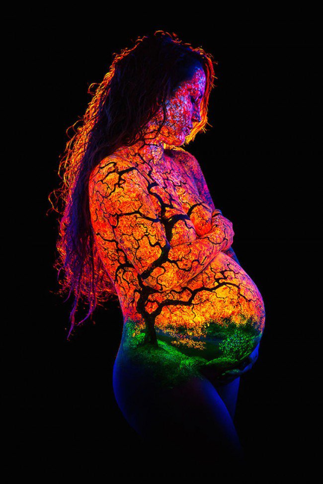 摄影师John Poppleton 荧光人体彩绘摄影