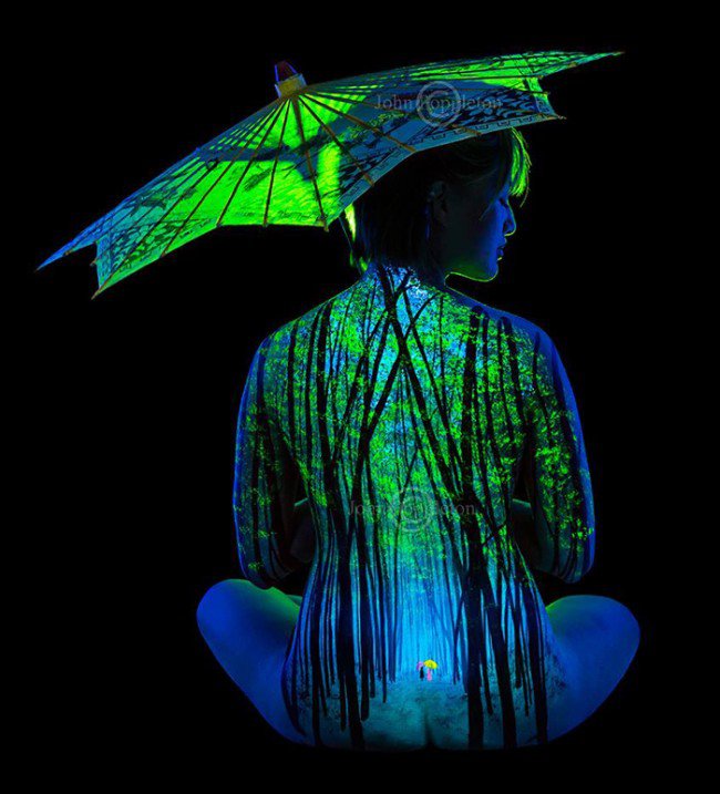 摄影师John Poppleton 荧光人体彩绘摄影