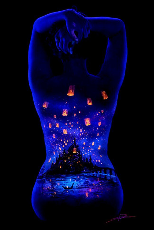 摄影师John Poppleton 荧光人体彩绘摄影