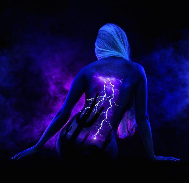 摄影师John Poppleton 荧光人体彩绘摄影