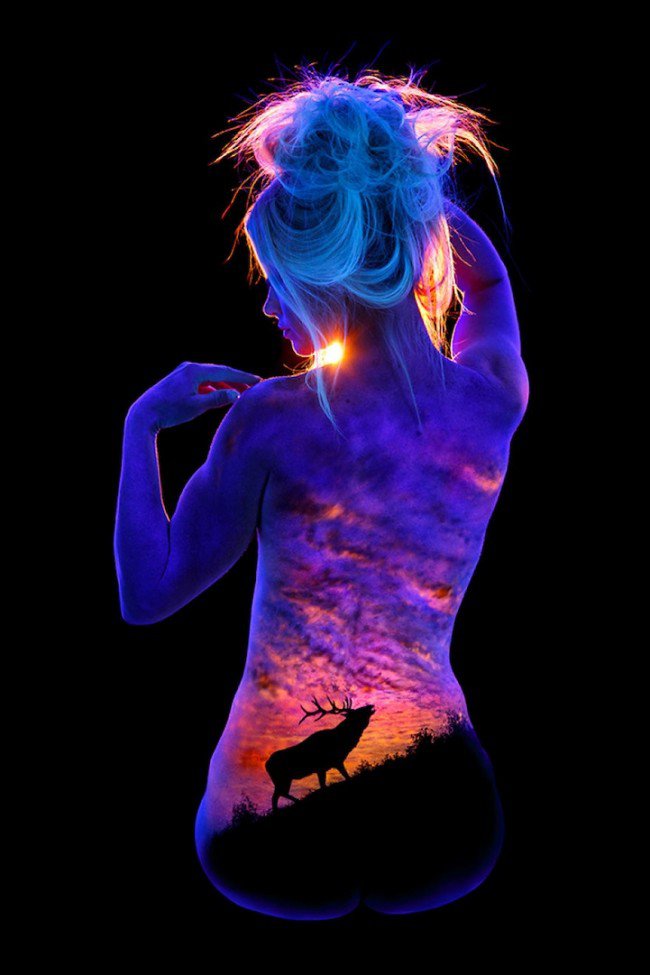 摄影师John Poppleton 荧光人体彩绘摄影