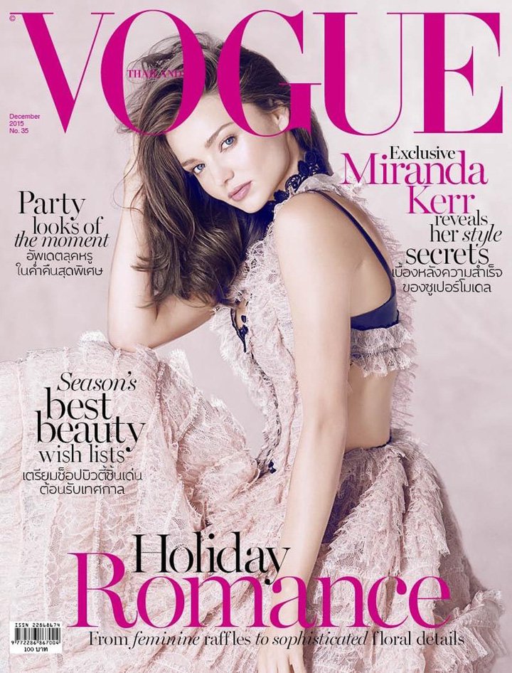 超模Miranda Kerr演绎《Vogue》杂志泰国版时尚写真