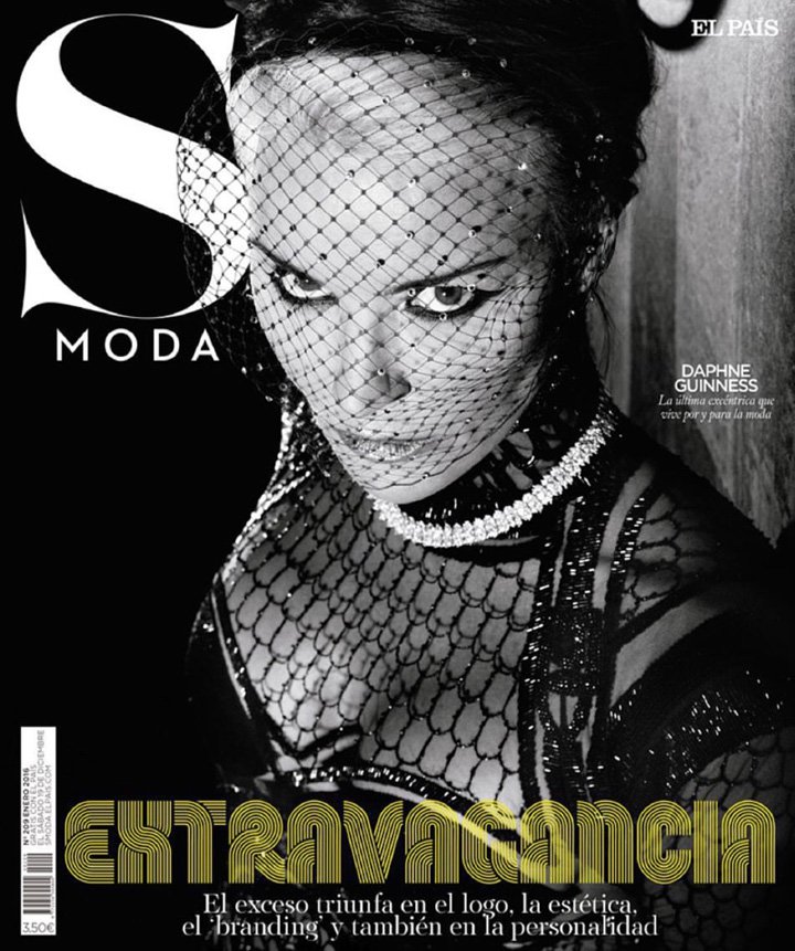 名媛Daphne Guinness演绎《S Moda》时尚杂志大片