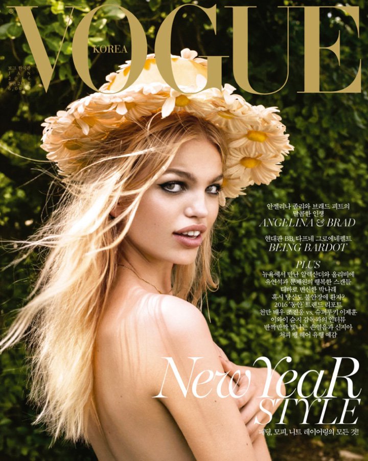 超模Daphne Groeneveld演绎《Vogue》杂志韩国版时尚杂志