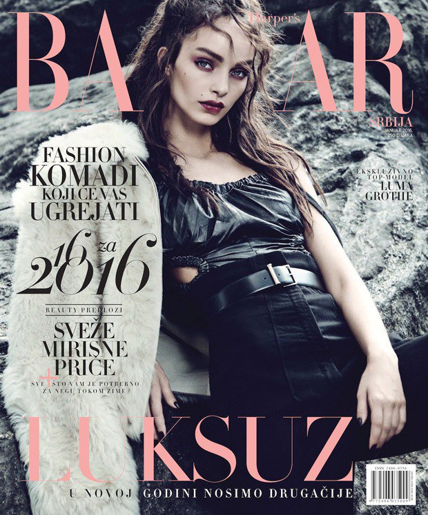 超模Luma Grothe 演绎《Harper’s Bazaar》塞尔维亚版丨Yossi Michaeli