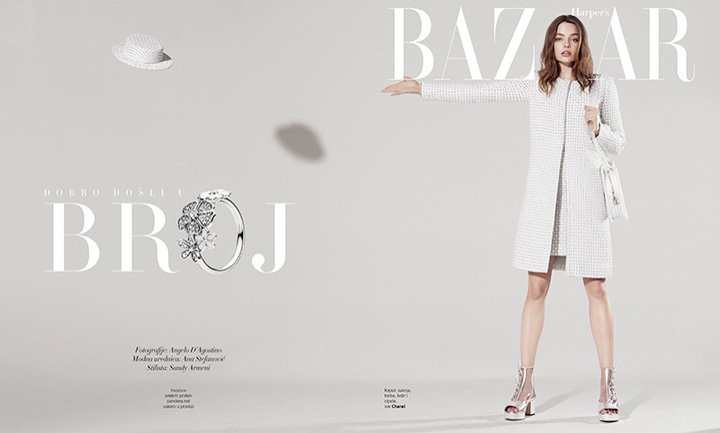 模特Kristine Froseth 演绎《Harper's Bazaar》杂志塞尔维亚版