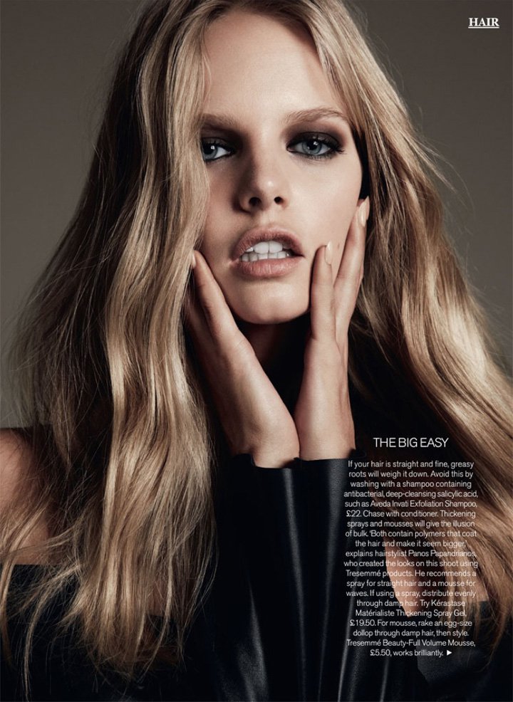 超模Marloes Horst 演绎《Marie Claire》杂志英国版