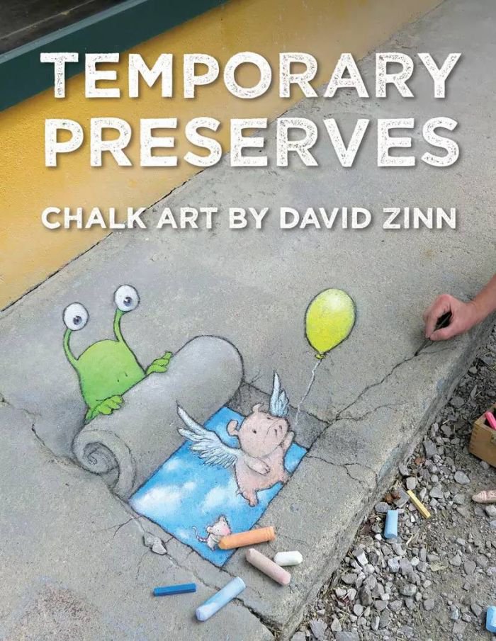 粉笔画艺术大师David Zinn 他靠一支粉笔在路上养了29年动物