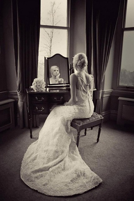 镜子在婚纱摄影中的妙用