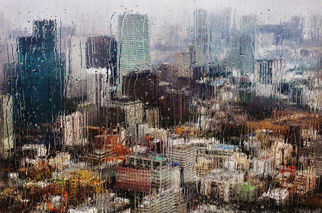 摄影师Christophe Jacrot镜头下雨中的城市