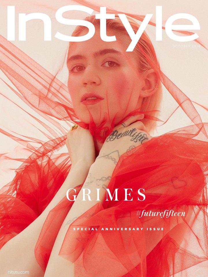 加拿大Grimes yan演绎《InStyle》时尚杂志大片