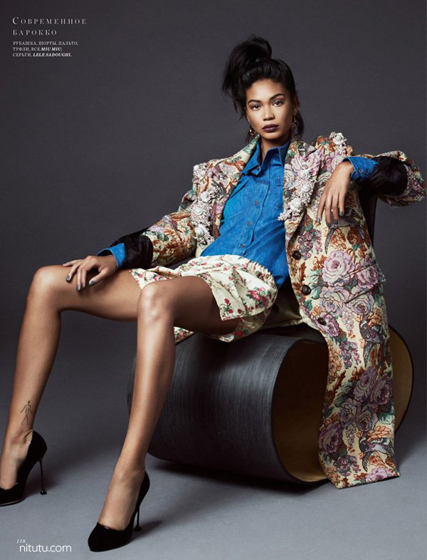 超模Chanel Iman 演绎《Harper's Bazaar》欧美杂志大片