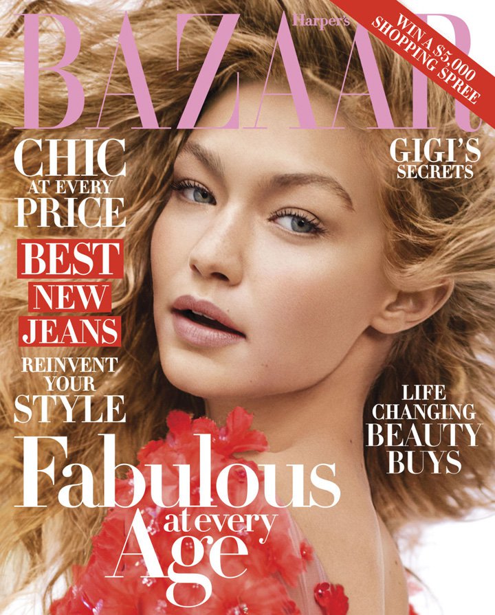 超模 Gigi Hadid 演绎《Harper’s Bazaar》欧美时尚杂志大片