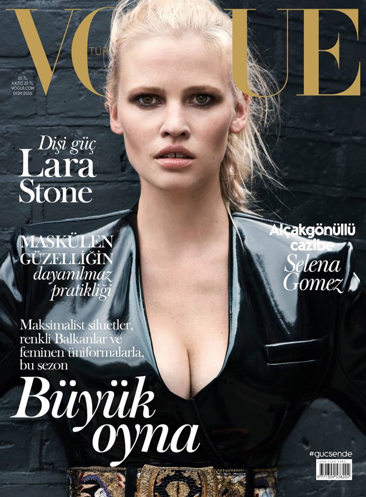 超模Lara Stone 演绎《Vogue》时尚杂志大片