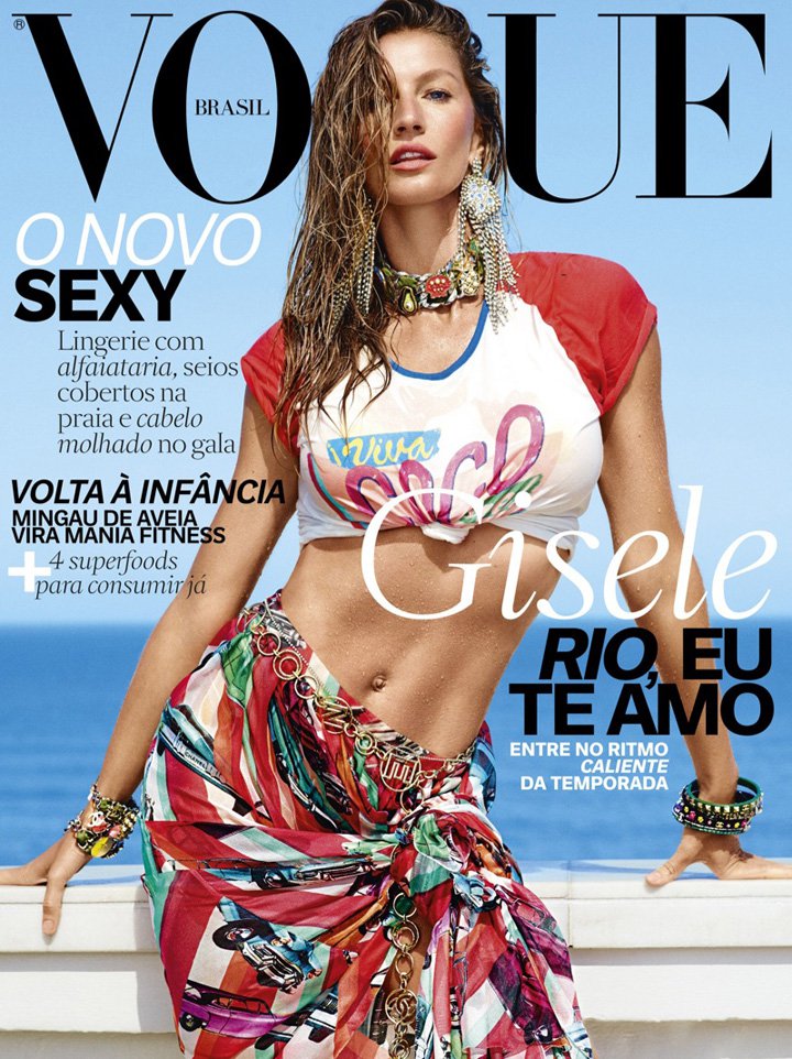 超模Gisele Bundchen 演绎《Vogue》时尚杂志大片