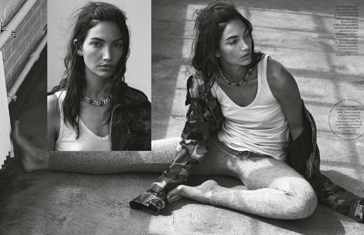 超模Lily Aldridge 演绎《Elle》时尚杂志大片