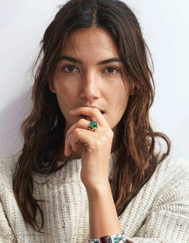 超模Lily Aldridge 演绎《Elle》时尚杂志大片