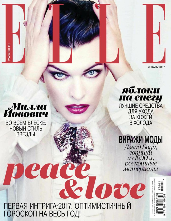 Milla Jovovich（米拉·乔沃维奇）演绎《Elle》时尚杂志大片