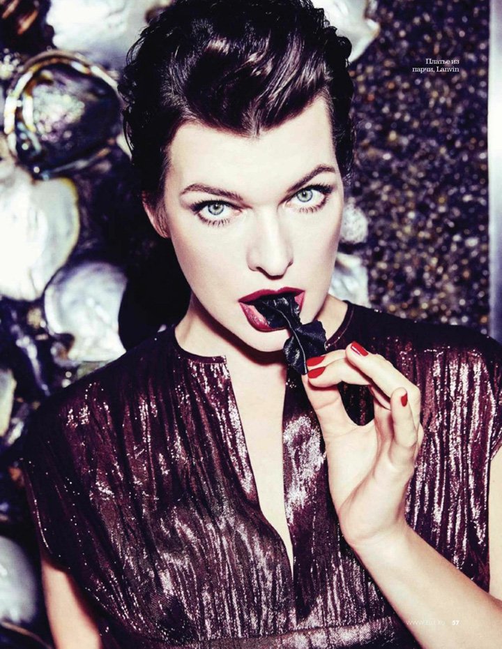 Milla Jovovich（米拉·乔沃维奇）演绎《Elle》时尚杂志大片