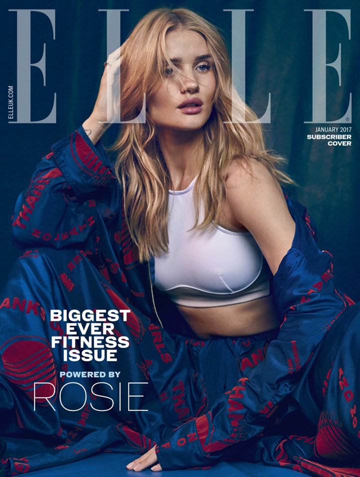 超模 Rosie Huntington-Whiteley演绎 Elle时尚杂志大片