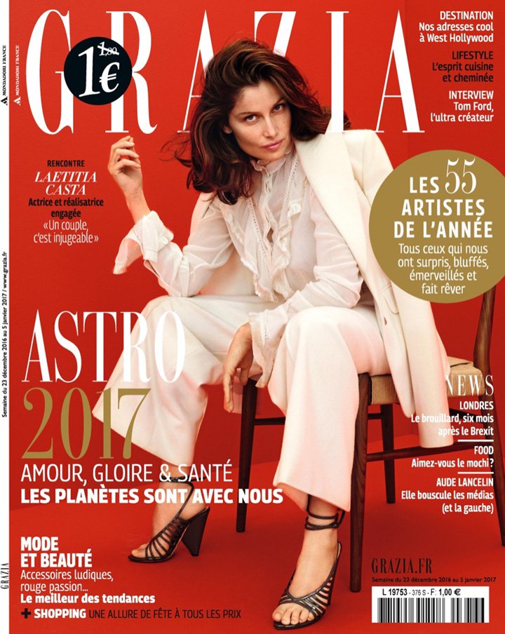 名模Laetitia Casta 演绎《Grazia》时尚杂志大片