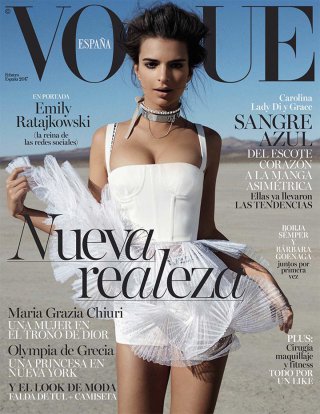 女星Emily Ratajkowski演绎《Vogue》杂志西班牙版
