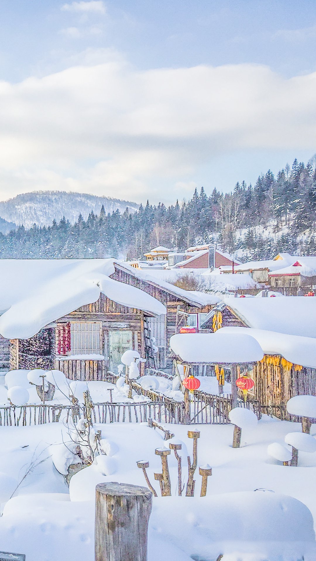 雪乡唯美风景手机壁纸图片