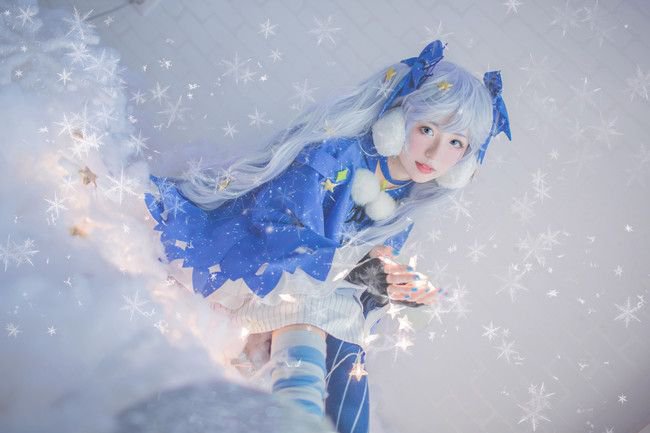 甜美可爱初音未来cosplay