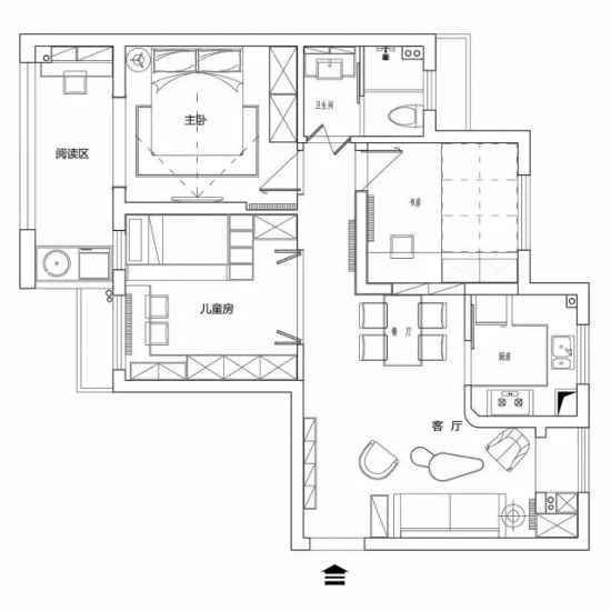 三室两厅户型装修效果图 房子还可以这么布局