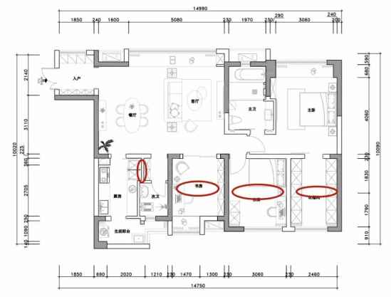 130平米装修效果图 130㎡现代北欧风装修设计