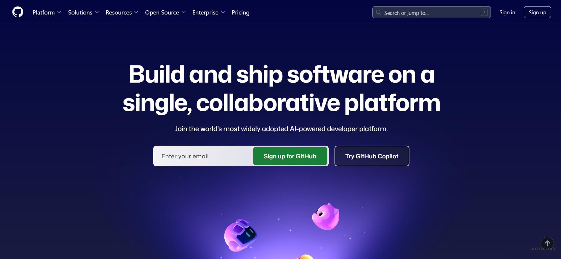 GitHub官网截图