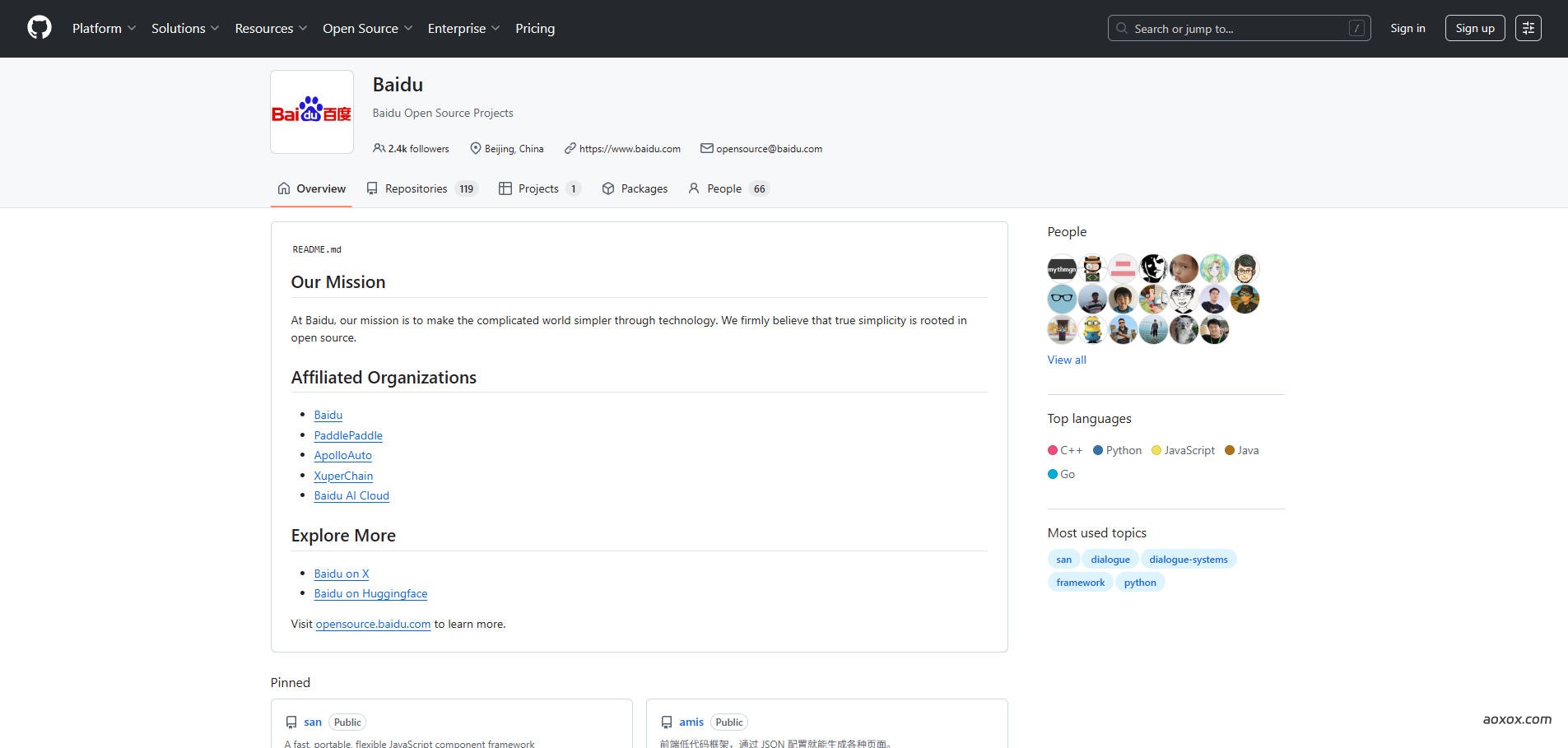百度GitHub开源项目
